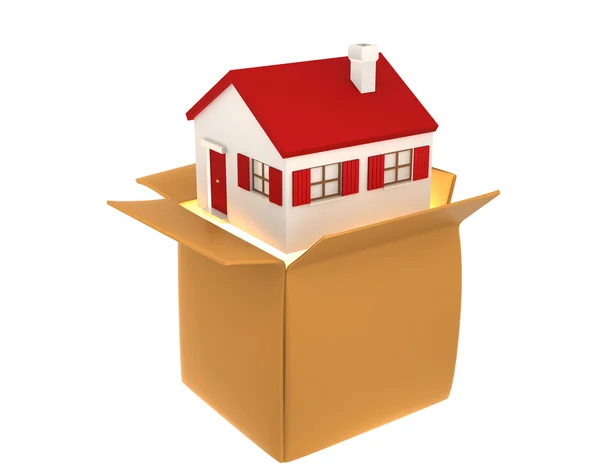 House comes out of box — Stock Photo, Image