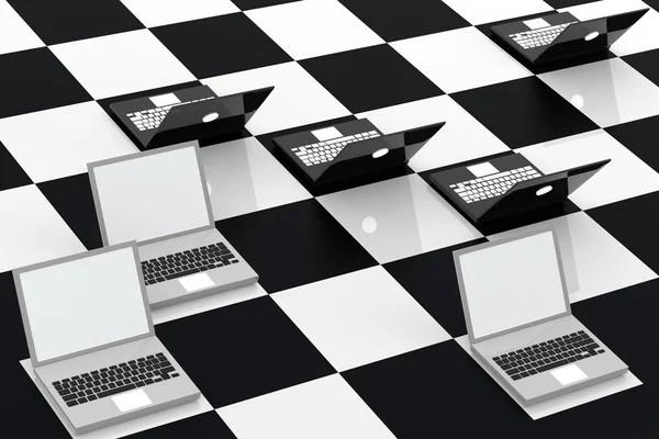 Laptop utmaning — Stockfoto
