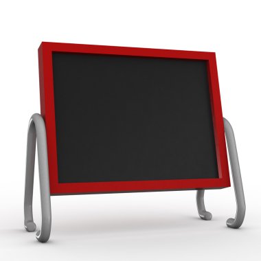 Red painted blackboard clipart