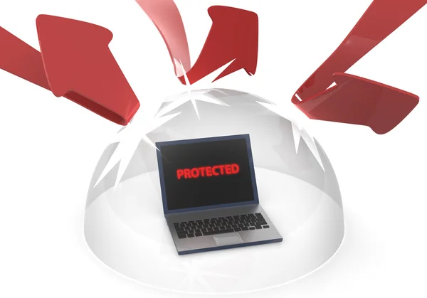 Laptop-Absicherung — Stockfoto