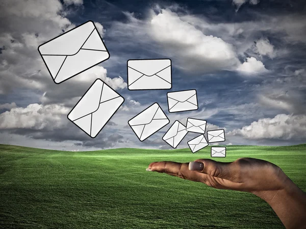 Het verzenden van e-mail — Stockfoto