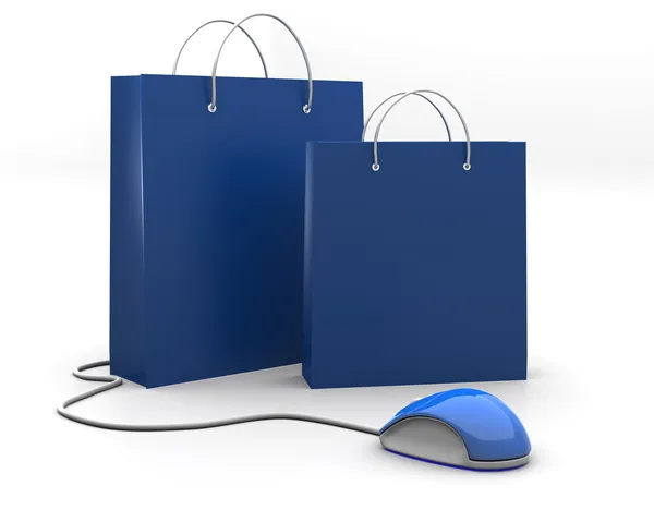 Blue sopping bag — Stock Photo, Image