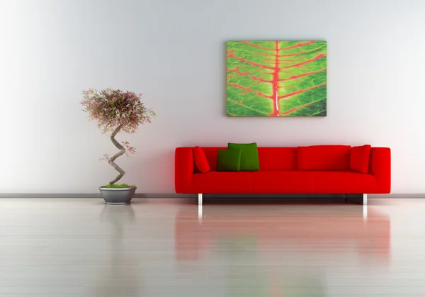Sofá con pintura — Foto de Stock