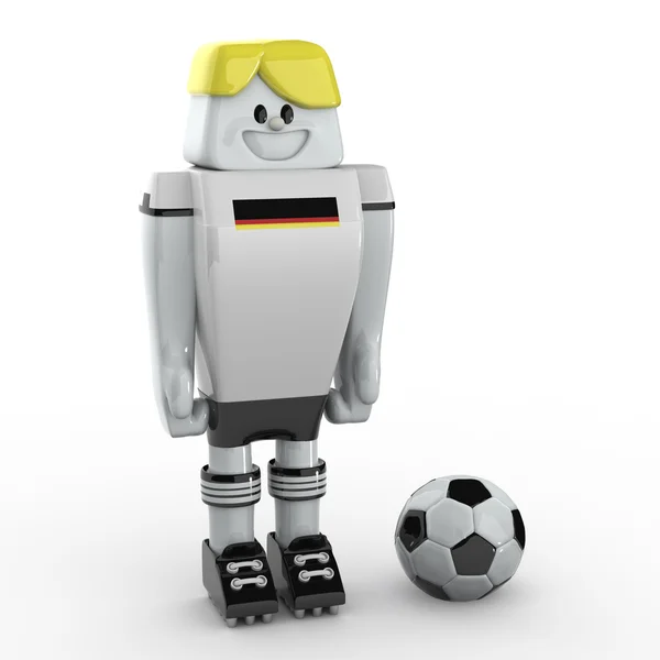 Jugador de fútbol 3d —  Fotos de Stock