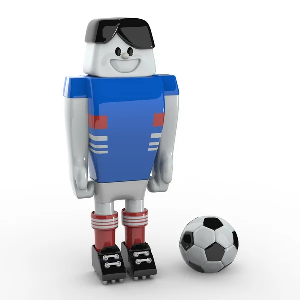 3D futbol oyuncusu — Stok fotoğraf