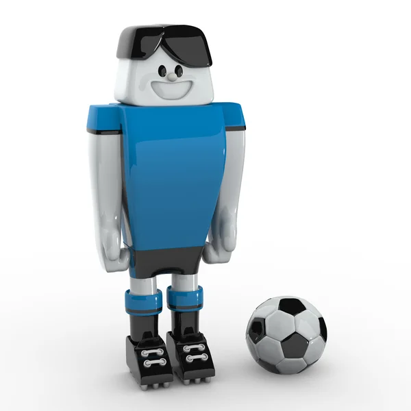 3D futbol oyuncusu — Stok fotoğraf