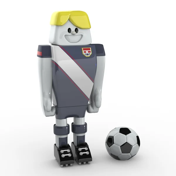 Jugador de fútbol 3d — Foto de Stock