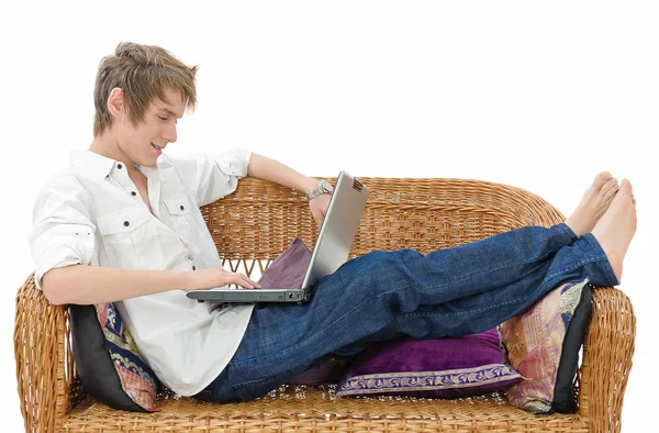 Man with Laptop — Stock Photo, Image