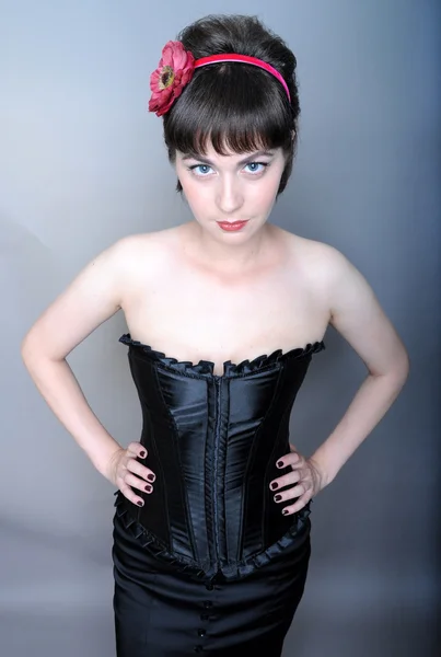 Donna nel corsetto — Foto Stock