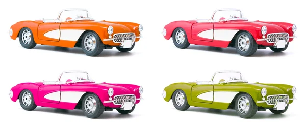 Set di quattro modellini di automobili giocattolo — Foto Stock