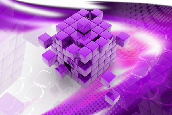 Cube assemblé à partir de blocs — Photo
