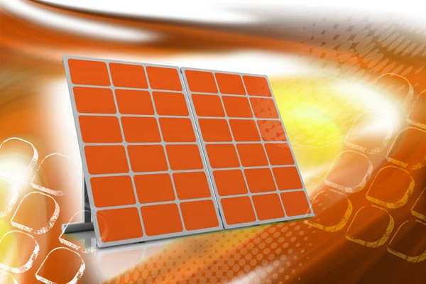 单晶硅太阳能电池板 — 图库照片