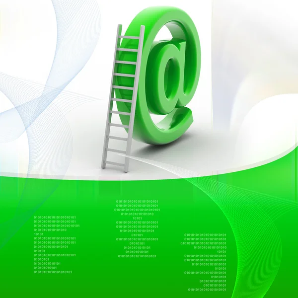 E-Mail-Symbol und Leiter — Stockfoto