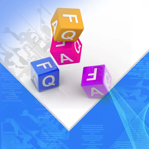 Faq cube — Stock Photo, Image