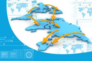 Trade network clipart