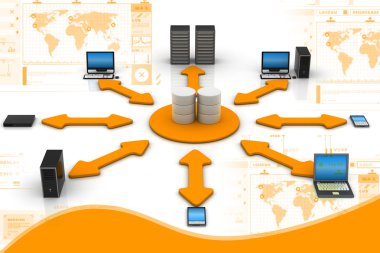 Network Database clipart