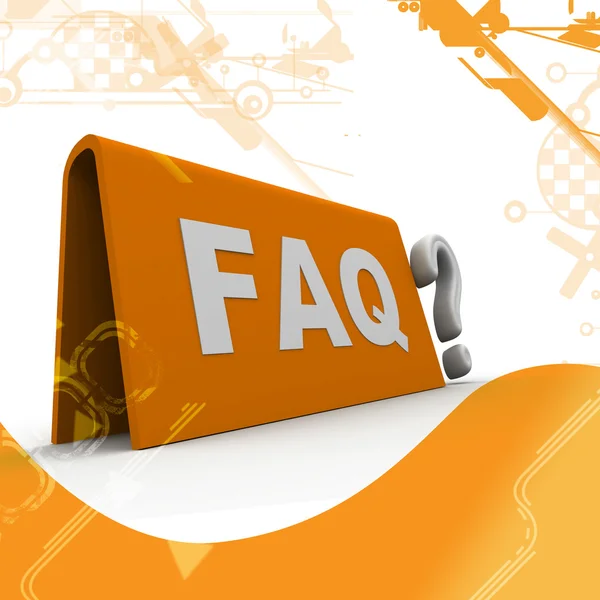 Vysoce vykreslování FAQ v atraktivní pozadí — Stock fotografie