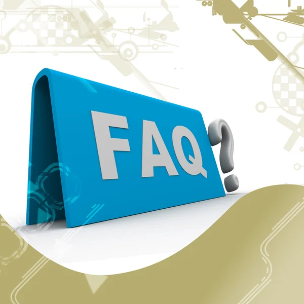 Vysoce vykreslování FAQ v atraktivní pozadí — Stock fotografie