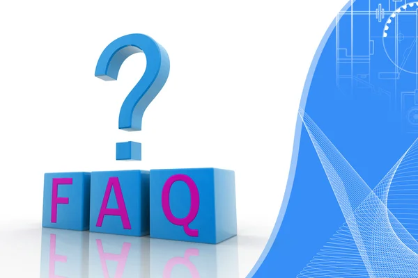 Frequently Asked Questions symbol isolated on attractive background — Stock Photo, Image