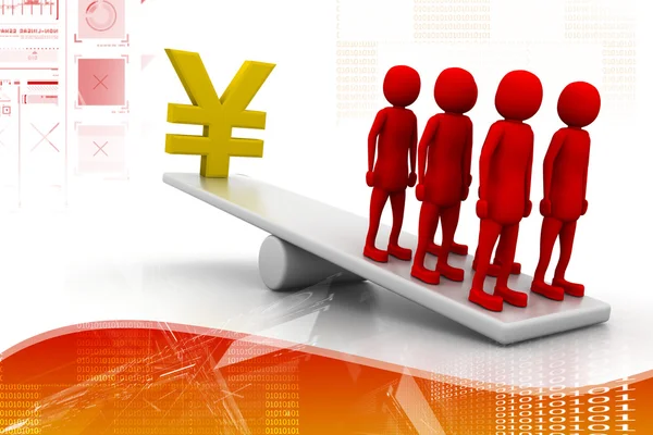Yen sign - Balance Concept — Stock Photo, Image