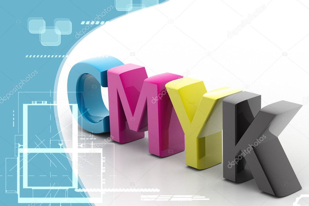 Highly rendering of cmyk in attractive background