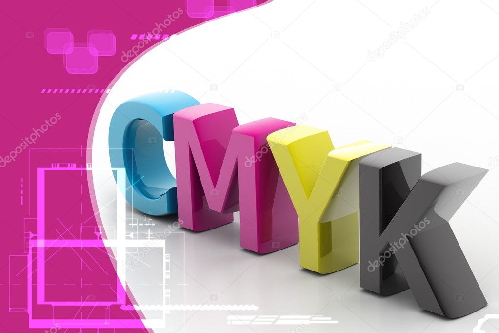 Highly rendering of cmyk in attractive background