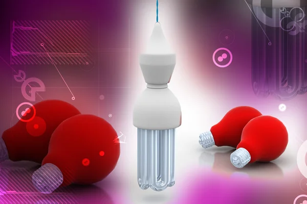 Filamento e lâmpadas fluorescentes — Fotografia de Stock