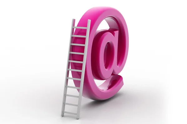 E-mail symbol and ladder — Stock Photo, Image