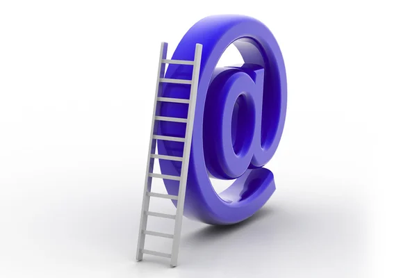 E-posta simgesi ve merdiven — Stok fotoğraf