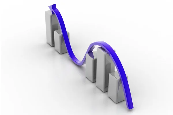 3d business graph — Stock Photo, Image