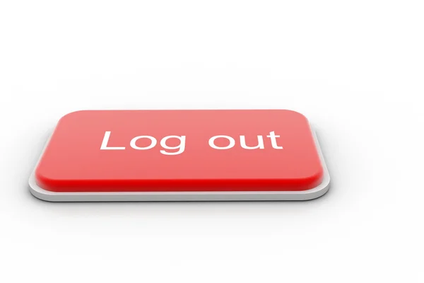 stock image 3d logout button