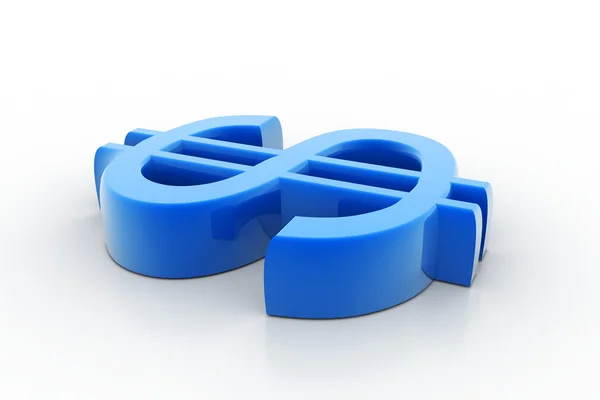 3D dollár jel — Stock Fotó