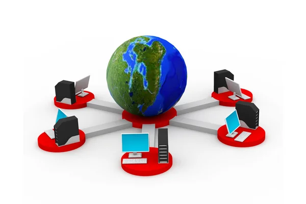 Globala datornätverk — Stockfoto