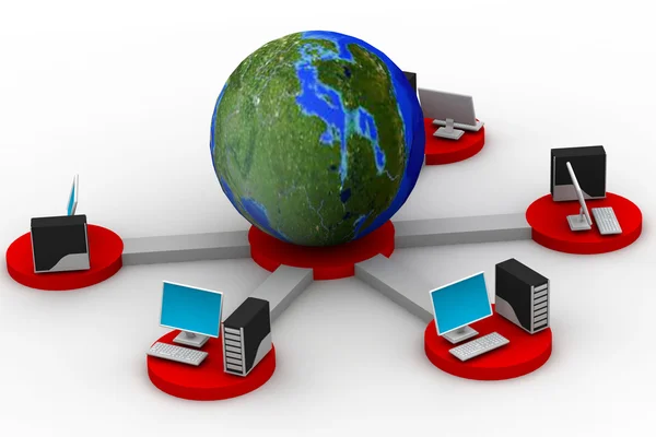 Global Computer networking — Stock Photo, Image