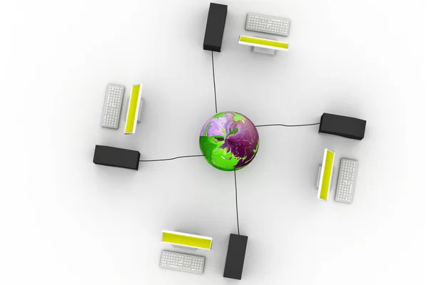 Globális számítógépes hálózat — Stock Fotó