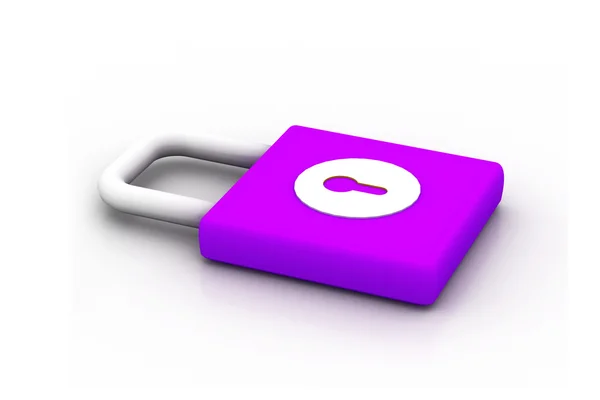 Check Mark symbol front of the padlock — Stock Photo, Image
