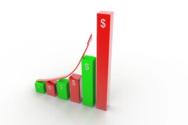 Increasing graph — Stock Photo, Image