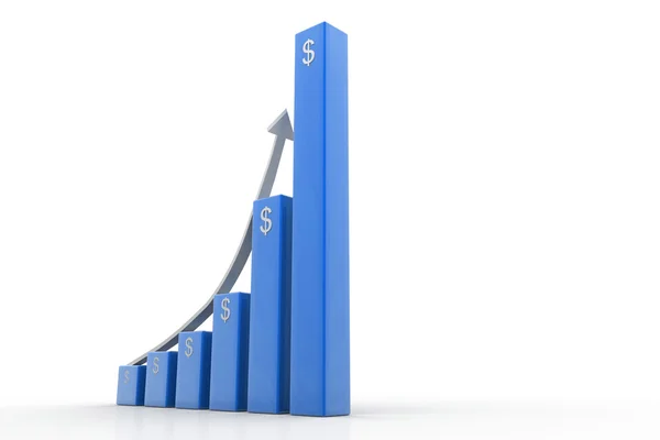 Wykres wzrost — Zdjęcie stockowe