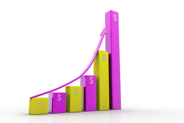 Increasing graph — Stock Photo, Image