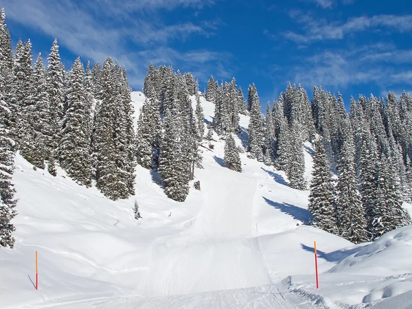 Skiën helling — Stockfoto