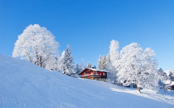 Зимові свята будинок — стокове фото