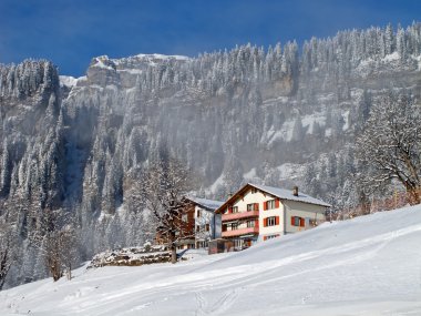 Winter in alps clipart