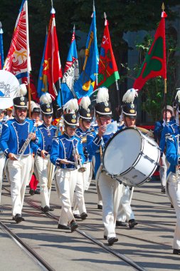 Swiss National Day parade in Zurich clipart