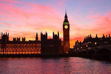 London. Big Ben clock tower. clipart