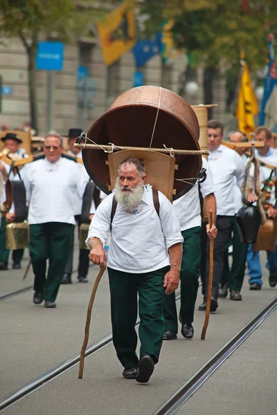 Desfile do Dia Nacional Suíço em Zurique — Fotografia de Stock