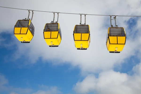Row of cable cars — Stock Photo, Image
