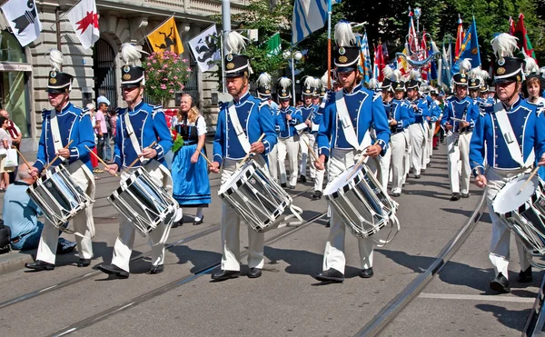 Ελβετική εθνική εορτή παρέλαση στη Ζυρίχη — Φωτογραφία Αρχείου