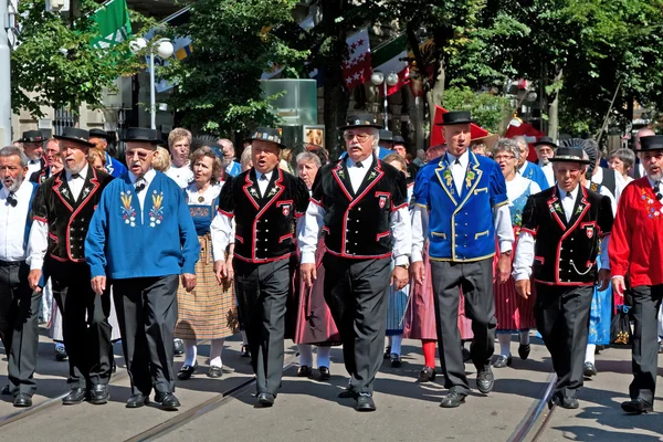 Swiss święto narodowe defilada w Zurychu — Zdjęcie stockowe