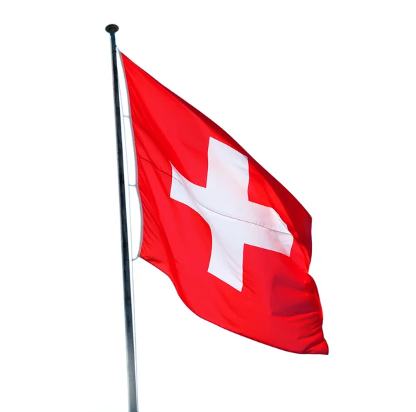 Bandeira suíça — Fotografia de Stock