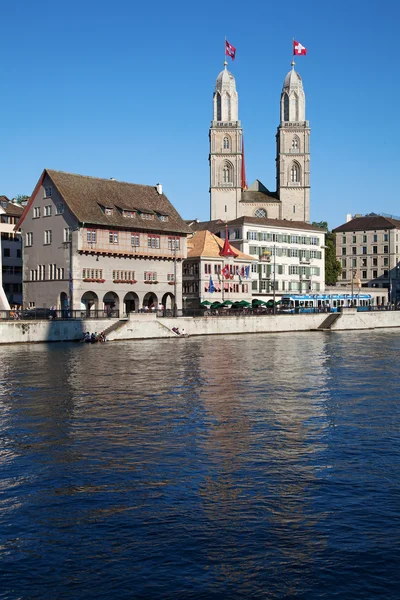 "grossmunster"Katedra w Zurychu — Zdjęcie stockowe